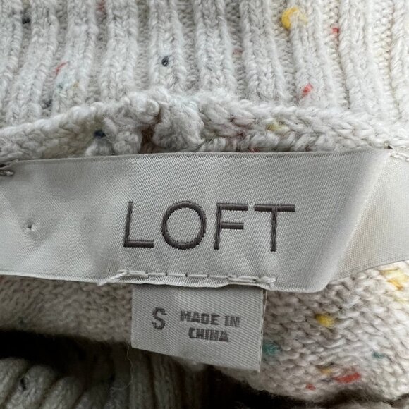 Loft Womens Multicolor Knitted Long Sleeve Turtleneck Pullover Sweater Small - Picture 9 of 9